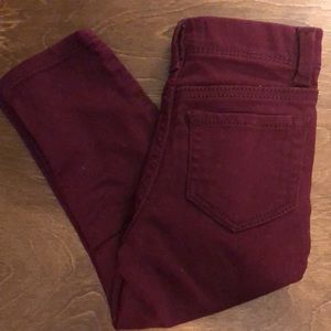 Jordache Jeggings 2T maroon